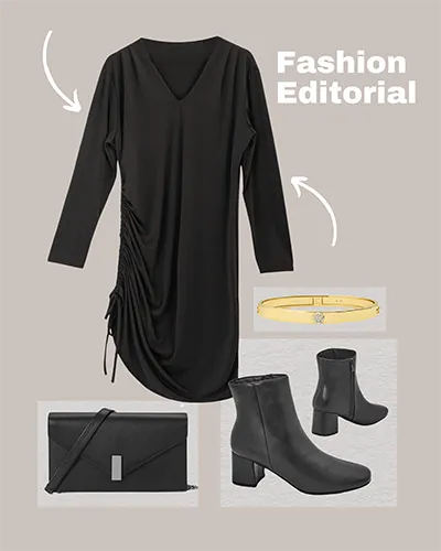 Royalfashion Női hosszú ruha ráncolással