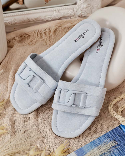 Royalfashion Kék női flip-flopok csattal Rydr