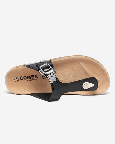 OUTLET Fekete női flip-flop Elotsi - Lábbeli