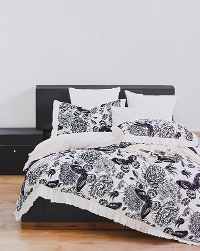 Royalfashion Mintás ágynemű garnitúra fodrossal 160x200 3 DARABOS KÉSZLET