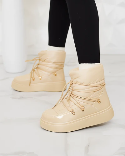 Royalfashion Női csúszós hócsizma bézs színben Dabenda