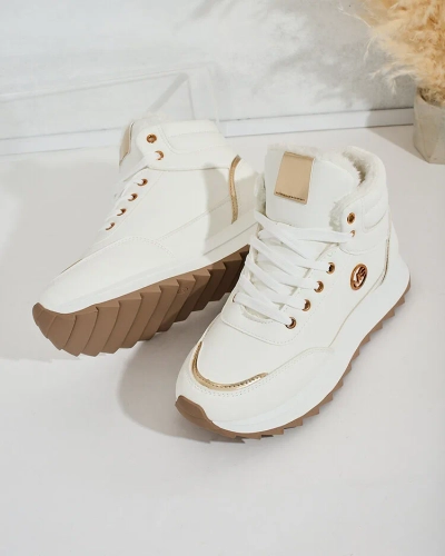 Royalfashion Melegített női tornacipő szőrmével Casill