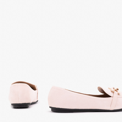 Női bézs mokaszin Olly díszítéssel - Cipők