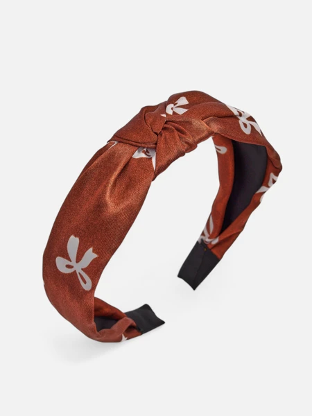 Royalfashion Szatén hajpánt fonással, mintás