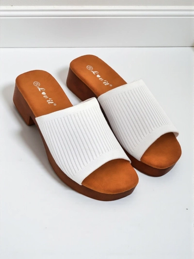 Royalfashion Női alacsony sarkú papucs Ribbed Grace