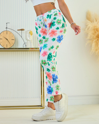 Royalfashion Női virágmintás szövetnadrág