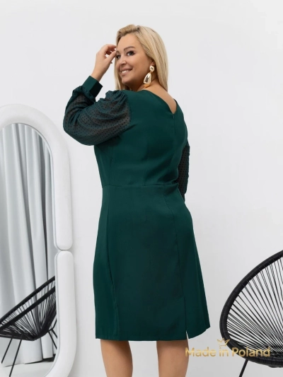 Elegáns női mini ruha hálós ujjakkal Evilla