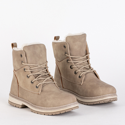 Női bézs matt csizma Misqa- Footwear