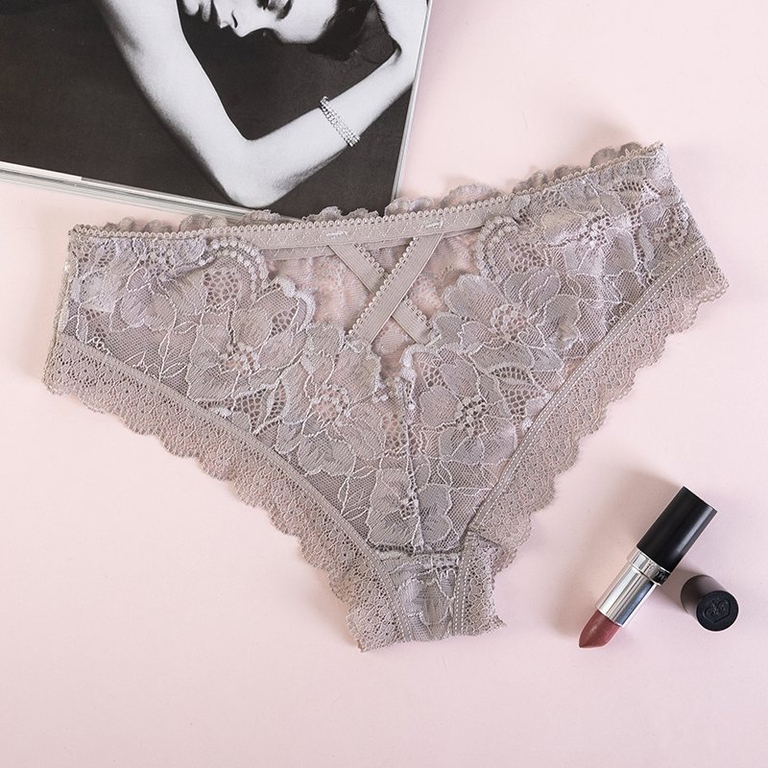 Női szürke csipkebugyi - Fehérnemű