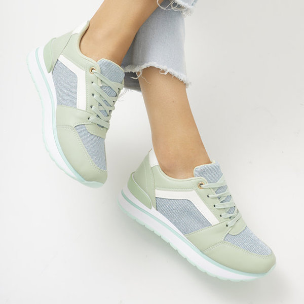 Zöld női sportcipő csillogó Berilan - Lábbeli