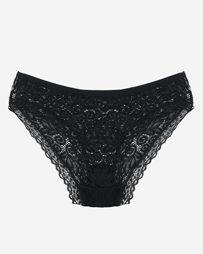 Fekete egyszínű csipkebugyi nőknek - Fehérnemű