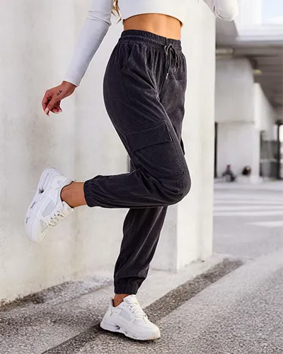 Royalfashion női bordázott nadrág