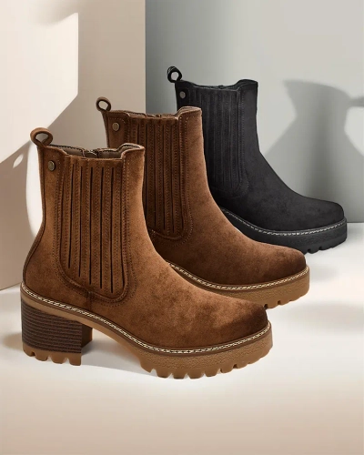 Royalfashion Eco-szövet női bokacsizma egy oszlopon Segiag