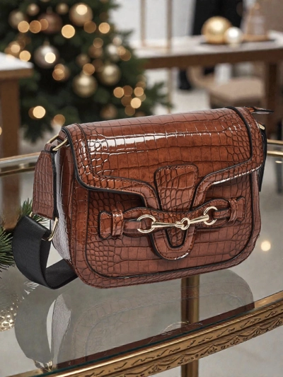 Aurora Barna Bőr Elegáns Női Táska Mindennapokra