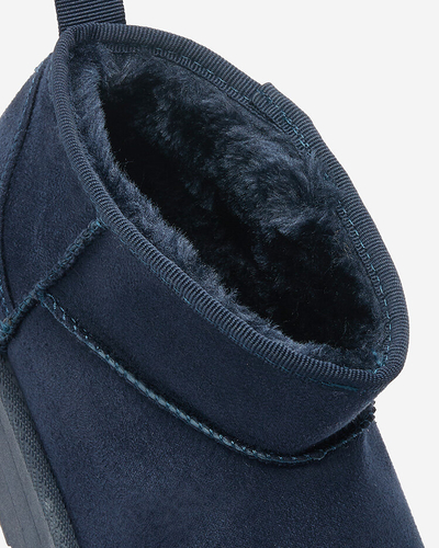 Royalfashion Navy kék rövid női a'la hócsizma Teritsi