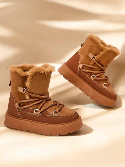 Royalfashion Női fűzős havacsizma Liloz