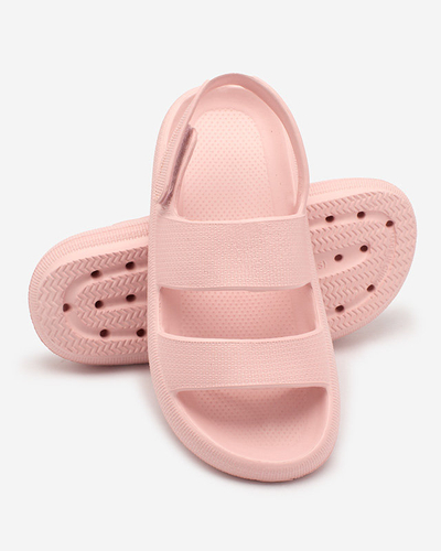 Royalfashion Élénk rózsaszínű gyermek gumi tépőzáras szandál Flexi Steps