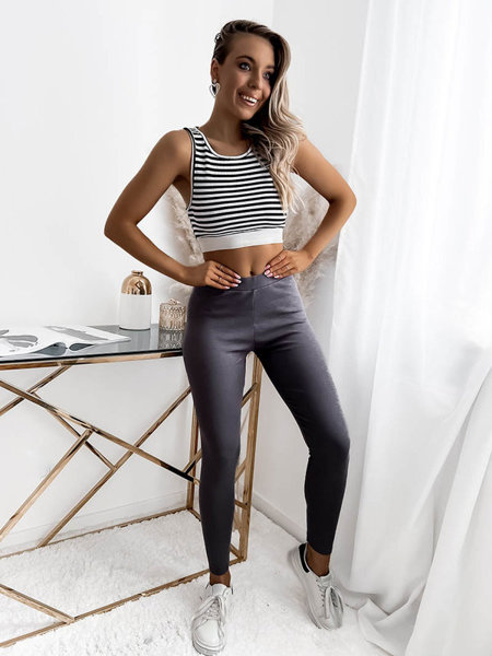Sötétszürke női leggings- Ruházat