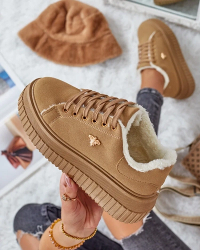 Royalfashion Melegített női tornacipő szőrmével Noxu