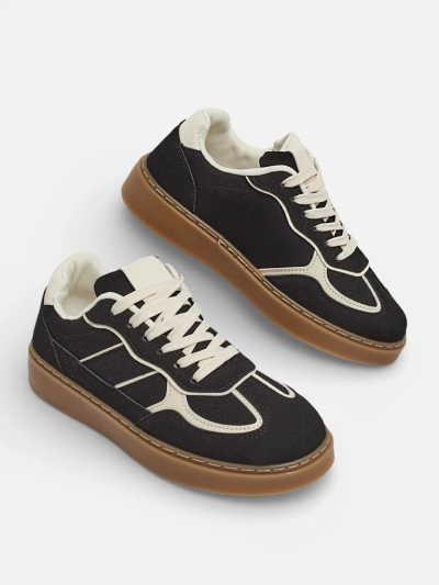 Flora fekete ökológiai sport női sneakerek mindennapi használatra