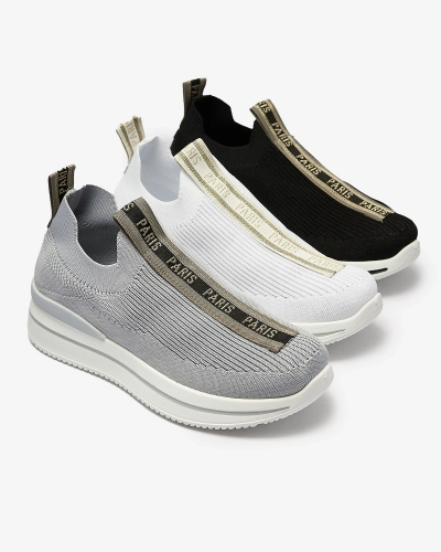 Női sportcipő szürke betűs felirattal Cerppa- Footwear