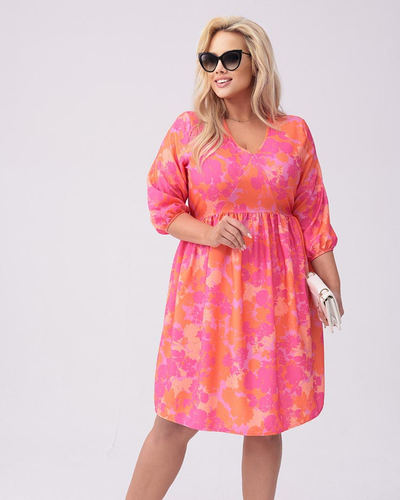 Royalfashion Női térdig érő ruha nyomtatással PLUS SIZE