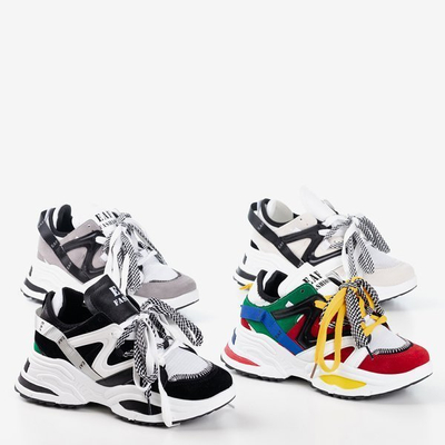 OUTLET Többszínű női tornacipő vastag talppal Eafi - Lábbeli