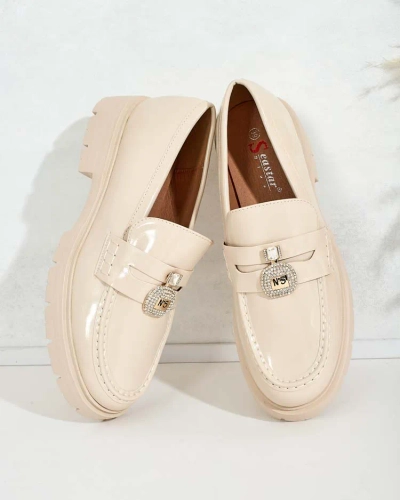 Royalfashion Női lakkozott mokaszin Bemies