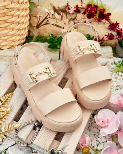 Royalfashion Női ökobőr platform szandál Avemil