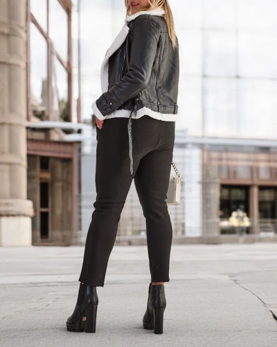Royalfashion Melegített női teggings nadrág PLUS SIZE