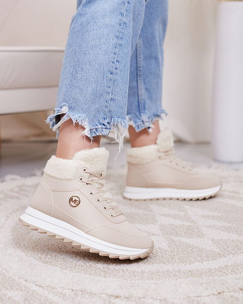 Royalfashion Női szigetelt sportcipő bézs színben Cerrto