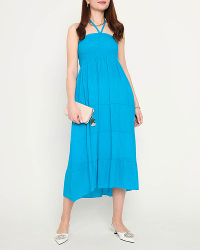 Türkiz midi ruha PLUSZ MÉRET - Ruházat