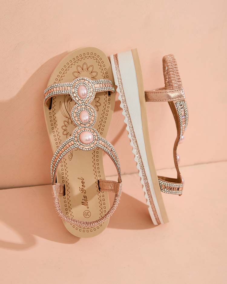 Royalfashion Női Obrisas cirkónia szandál