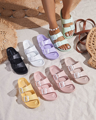 OUTLET Lila csatos női papucs Teliwo - Lábbeli