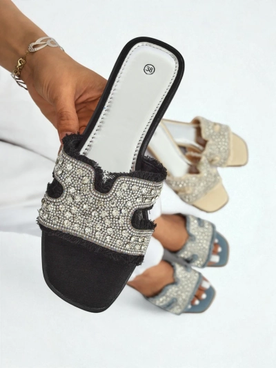 Royalfashion női szandál strasszkövekkel CrystalEase