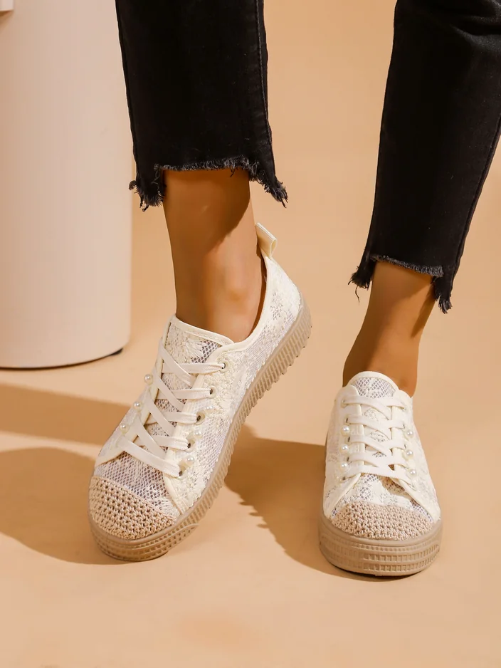 Royalfashion Női Csipke Sportcipők Flitterekkel Nille