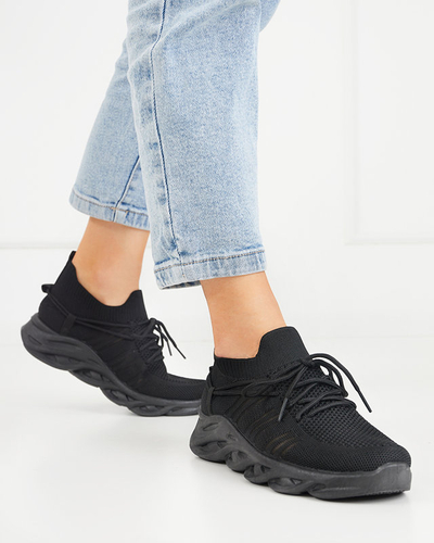 Fekete Serinto női bebújós sportcipő - lábbeli