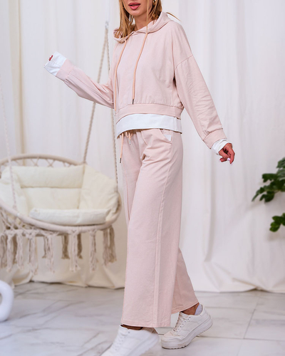 Royalfashion Női sportos-ruhás szett camel színben