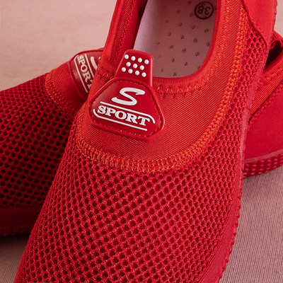 Dominga női piros hálós cipő cipőkön - cipő