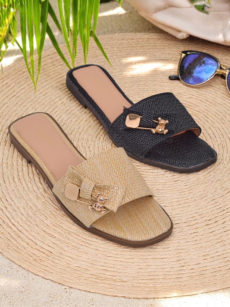 Royalfashion női szalmapapucs szandál Aurelia