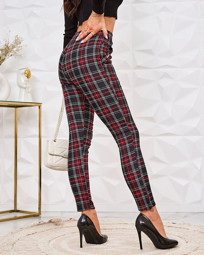 Royalfashion Melegített kockás női teggings