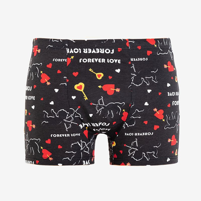 Fekete férfi boxer rövidnadrággal - fehérnemű