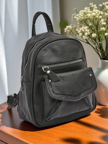 Astrea Królewska Moda női hátizsák öko bőrből, fekete-fehér