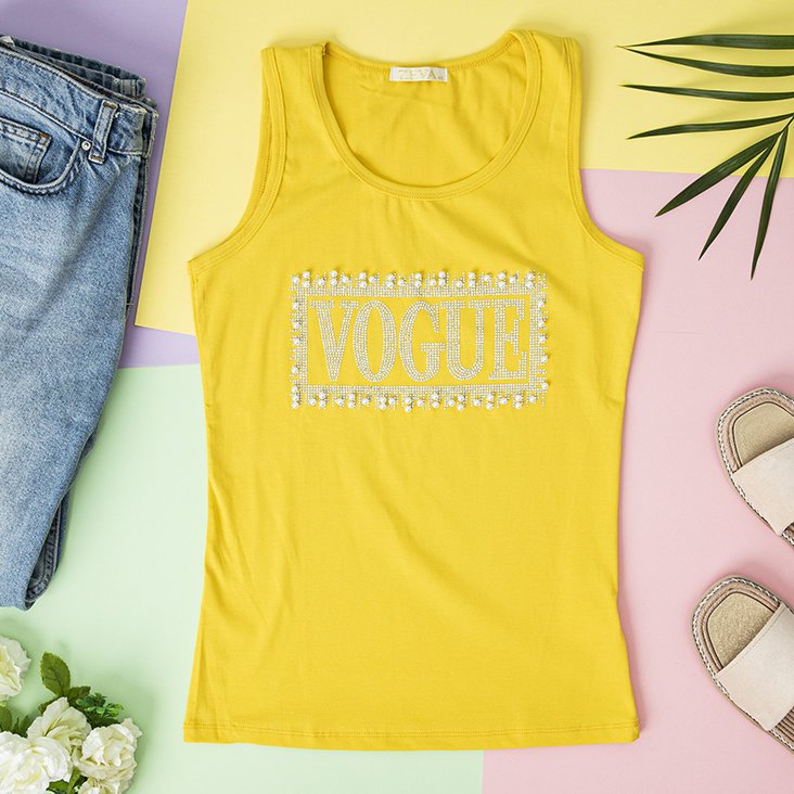 Sárga női felső cirkónia - Ruházat