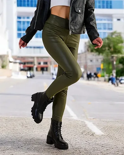 Royalfashion Női ökobőr leggings