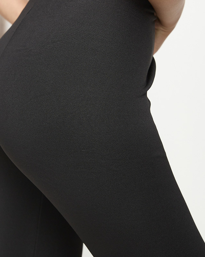 Fekete klasszikus női szigetelt leggings PLUSZ MÉRET - Ruházat