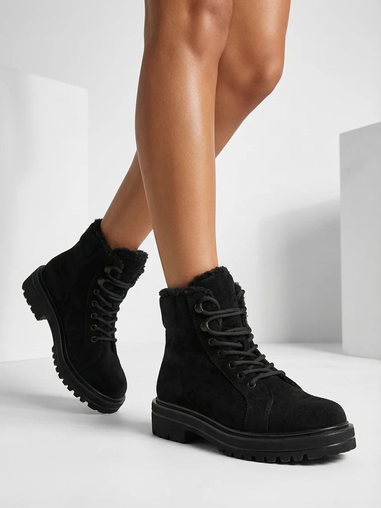 Royalfashion Női fűzős bokacsizma Vesot