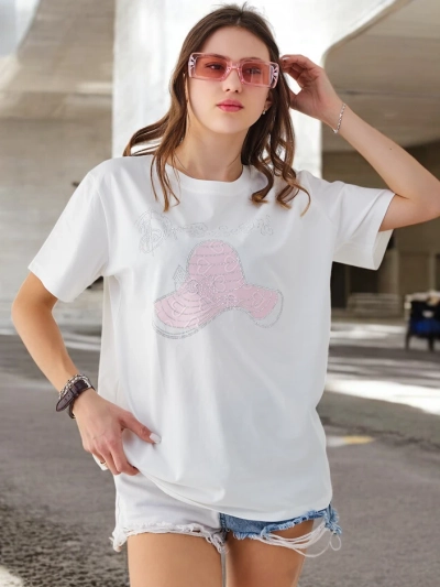 Royalfashion Női pamut blúz nyomattal