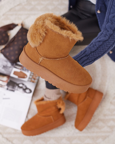 Royalfashion Boots a'la női hócsizma camel színben Goroggo