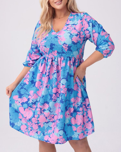 Royalfashion Női térdig érő ruha nyomtatással PLUS SIZE